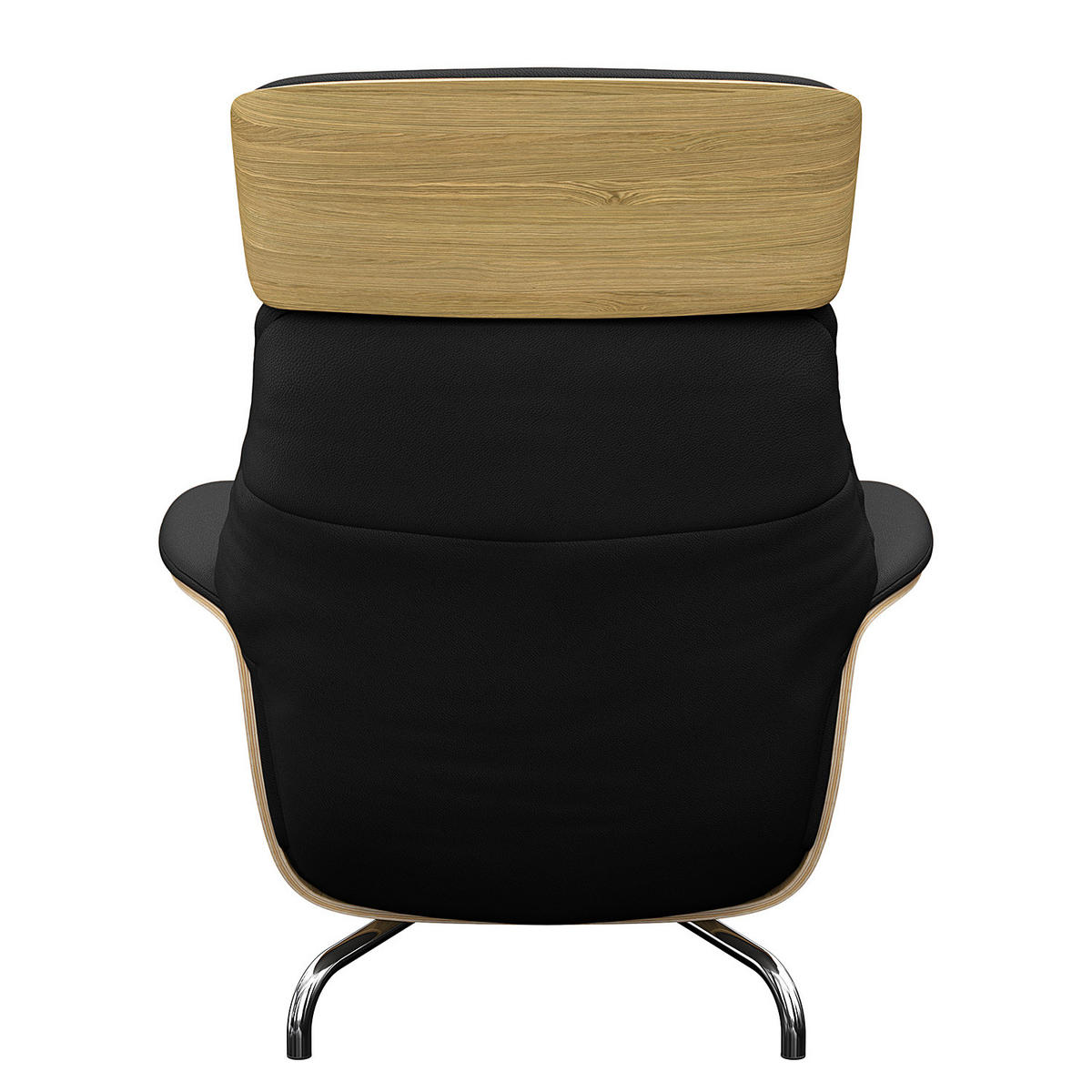 RELAXLIEGE - Echtleder - Chromfarben/Schwarz, Leder/Metall (83/103/147cm) - home24