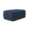 POUF Chenille Stoff Blau - Blau/Schwarz, Kunststoff/Textil (102/40/62cm) - Makamii