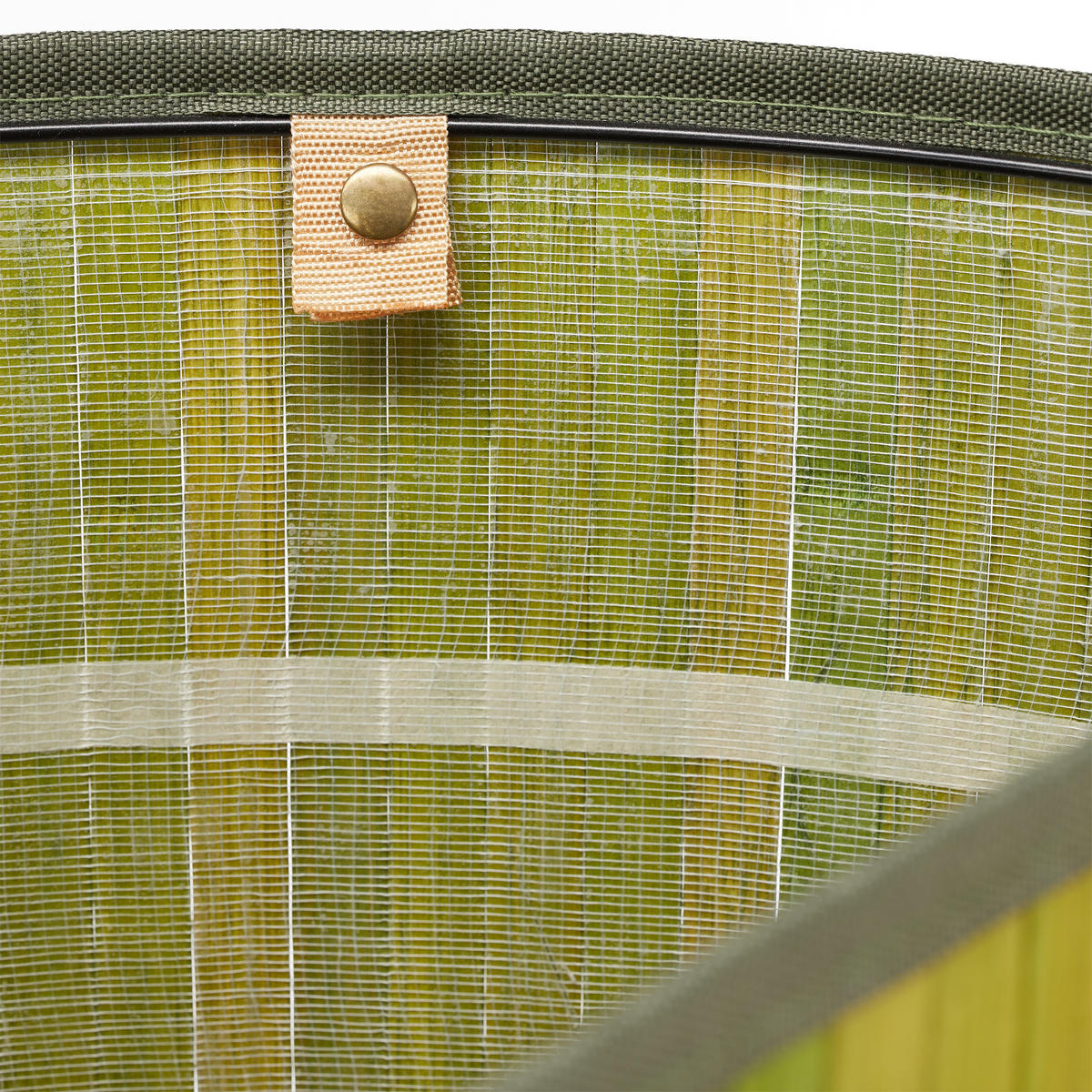 ECKWÄSCHEKORB - Grün, Holz/Textil (49.5/65/37cm) - Relaxdays