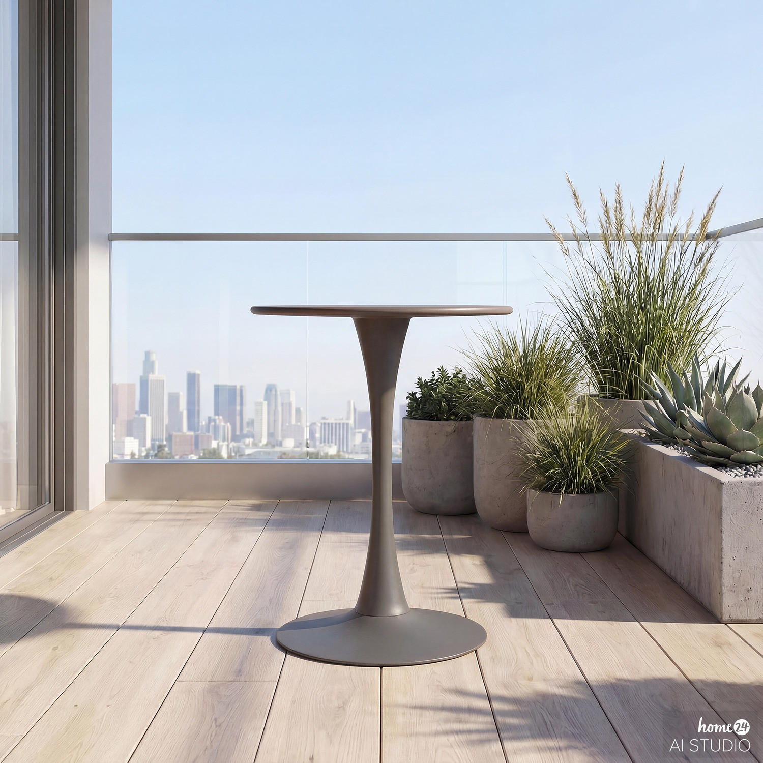 GARTENTISCH - Stahl - Anthrazit, Metall (60/60/75cm) - home24