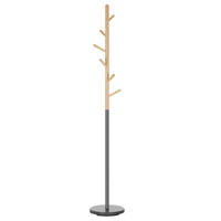 KLEIDERSTÄNDER ENRICO - Naturfarben/Grau, Holz (30/177/30cm) - IDIMEX
