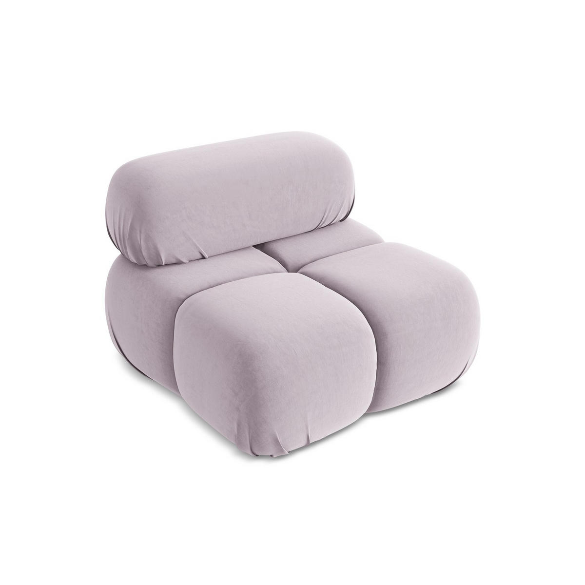 SESSEL Samt Stoff Violett - Lila/Flieder, Kunststoff/Textil (96/70/95cm) - LaMiaSofa