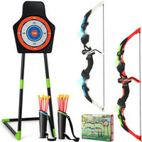 LIGHT Up Archery Toy Set Multicoloured - Multicolor, Metall (45/10.5/35cm) - COSTWAY