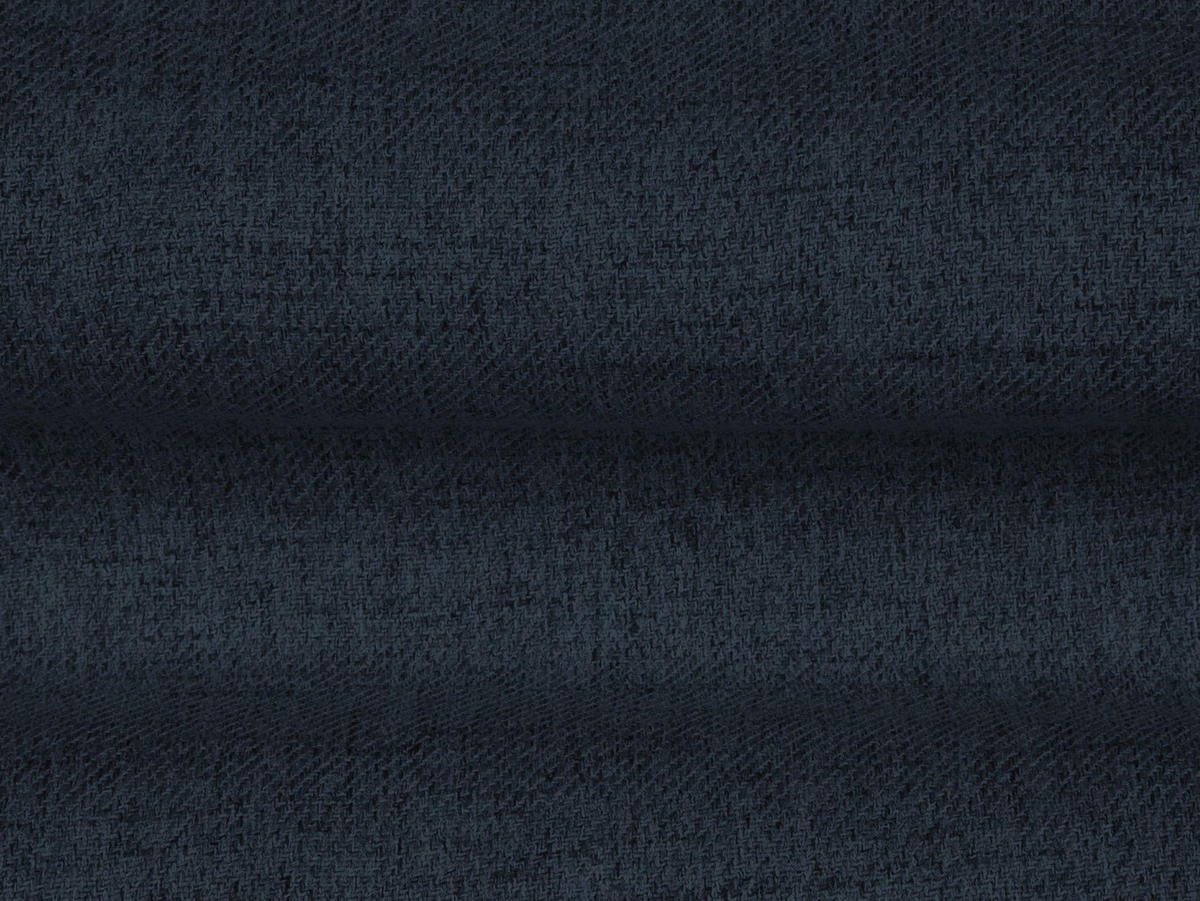 PANORAMASOFA links Mamaia aus strukturiertem Stoff blau 7 Sitzplätze - Blau, Textil (256/75/327cm) - Micadoni
