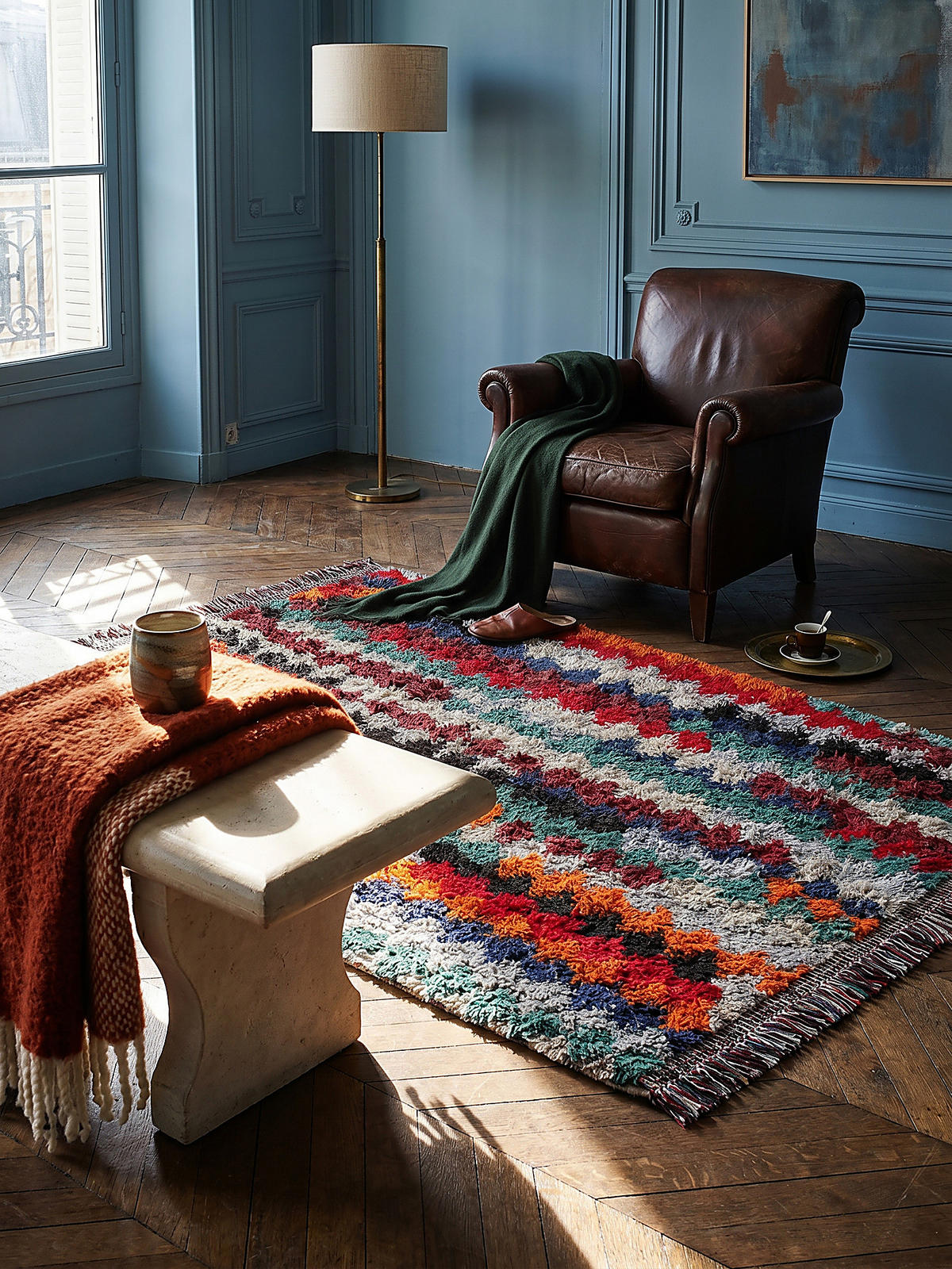 TEPPICH Hochflor mit Fransen TAFRAUT in Bunt, im Berber-Stil, aus Polyester, 200 x 300 cm - Multicolor, Textil (300/200cm) - KADIMA DESIGN