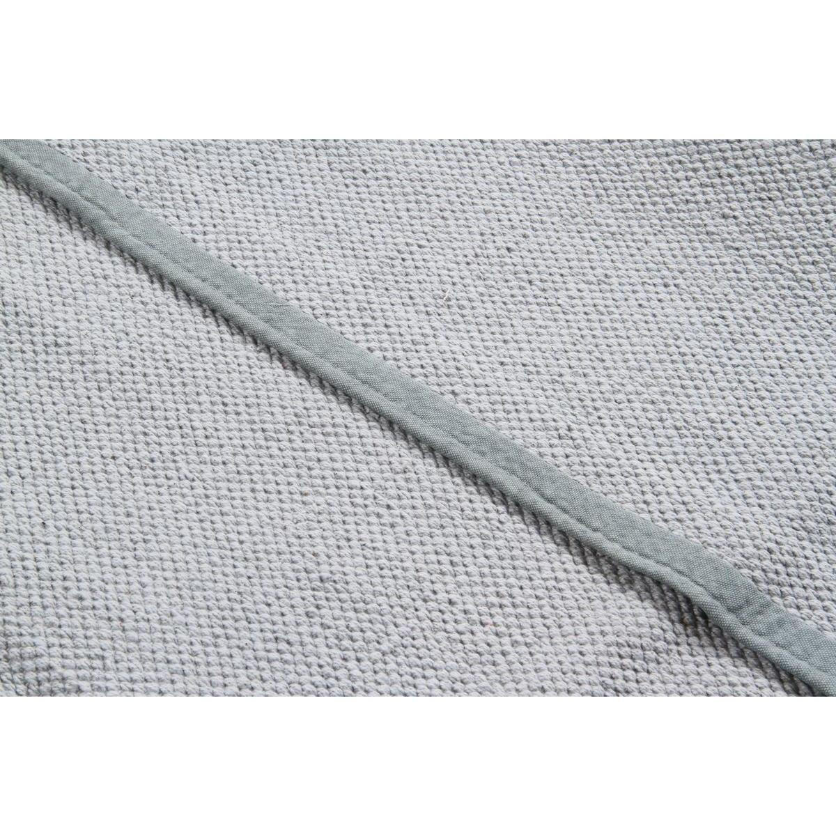 TEPPICH für den Flur aus perlblauer Baumwolle 60 x 200 cm ASTER - Grau, Textil (200/200cm) - Miliboo