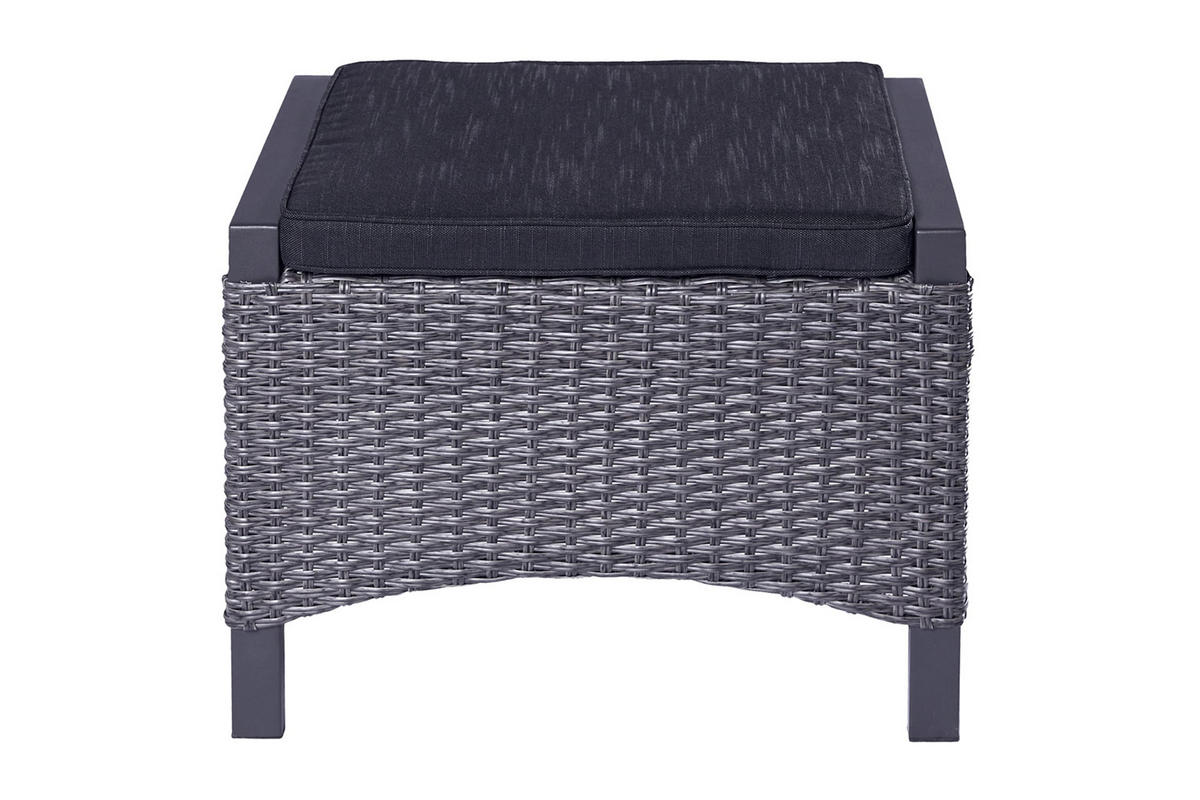 GARTENHOCKER Nizza 46x57x45 cm, Metall, Grau - Grau, Kunststoff (57/46/45cm) - dasmöbelwerk
