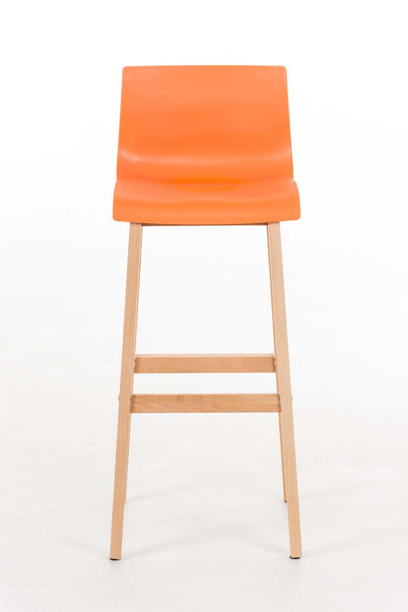 BARHOCKER DELHI Orange Holz - Orange, Holz (41/101/46cm) - DELUKE