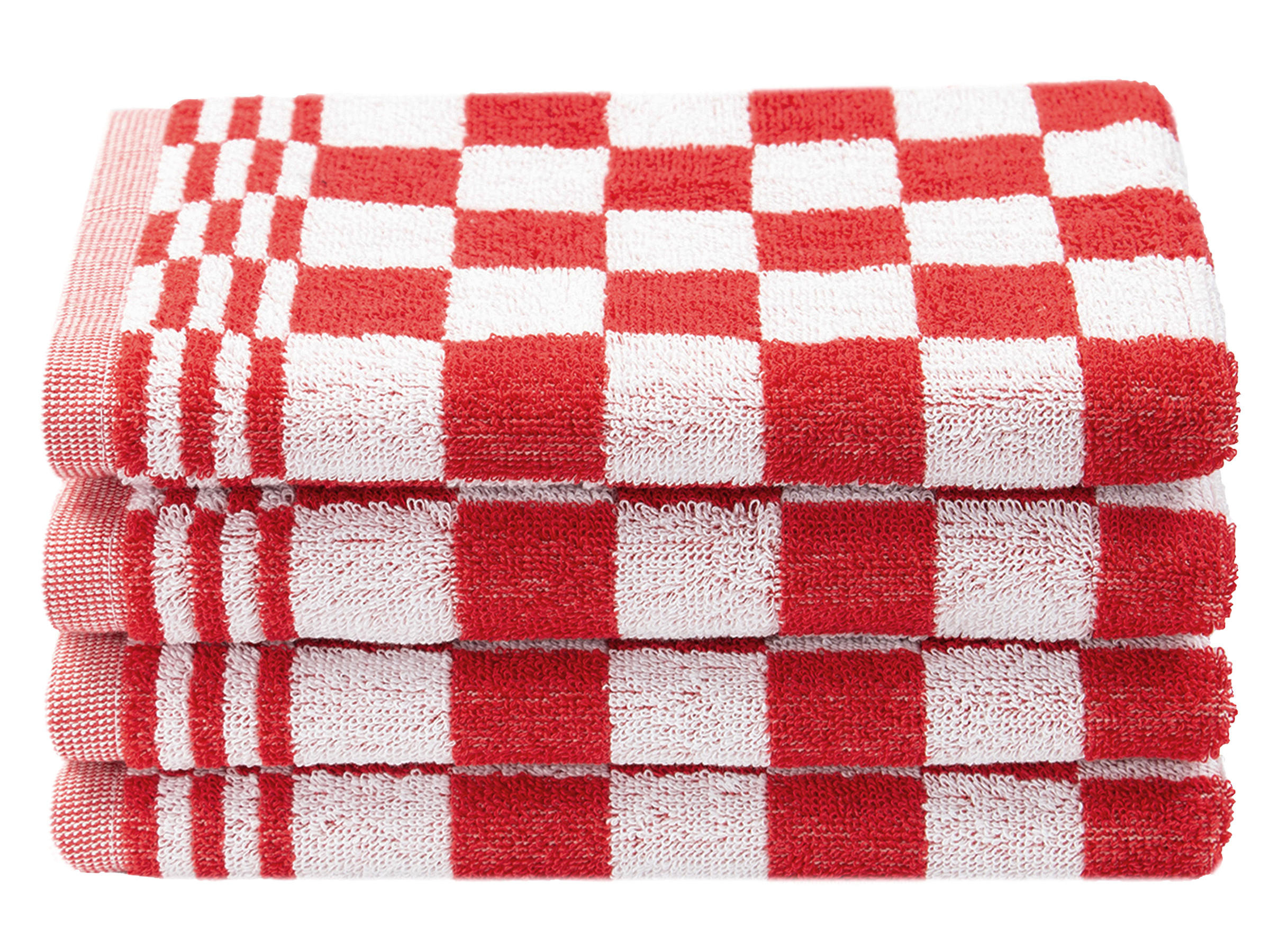 GESCHIRRTÜCHER, 4er-Set, 50x50 cm, 100% Baumwolle, Rot - Rot, Textil (50/50cm) - Zollner