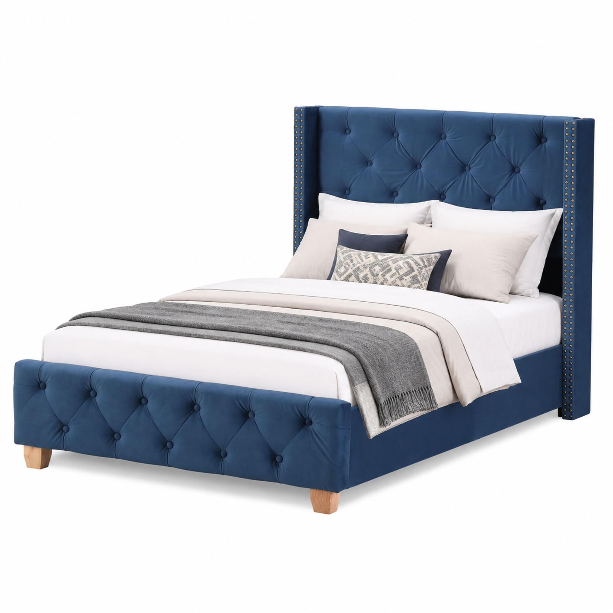 Beauniv Polsterbett Blau 90x200 cm