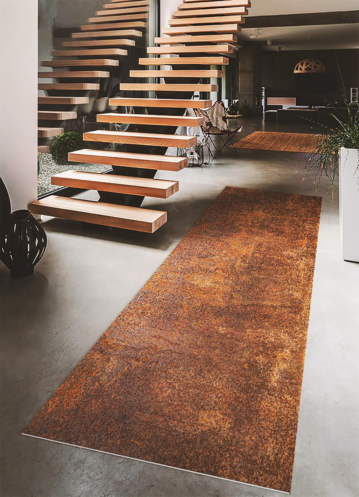 VINYL TEPPICH 80x120 cm Verrostetes Blech - Rostfarben, Kunststoff (80/120cm) - TULUP