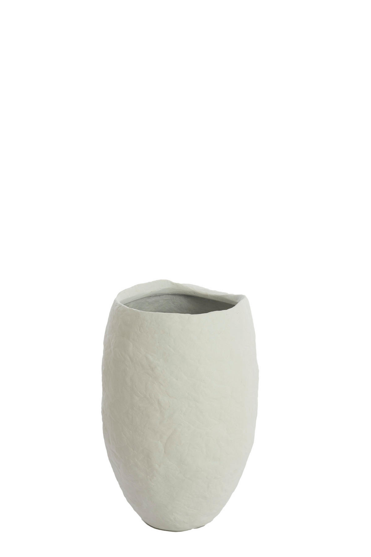 VASE Tingri Weiß Ø39/58 cm - Weiß, Stein (58cm) - Light & Living