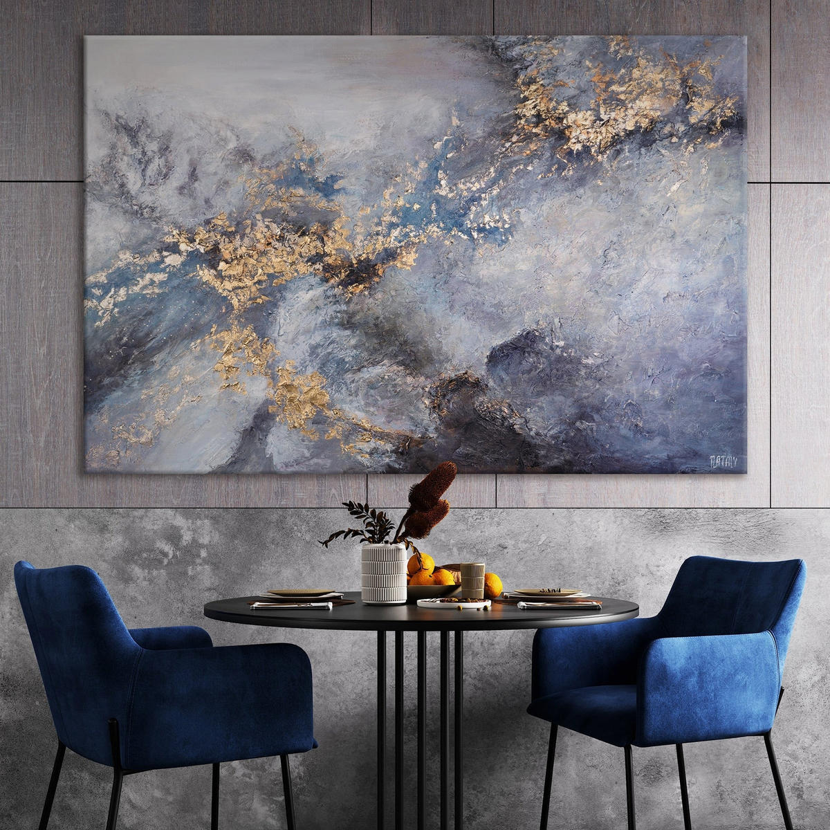 GEMÄLDE Renaissance auf Keilrahmen 120x80 cm - Goldfarben, Holz (120/80cm) - YS-art gallery