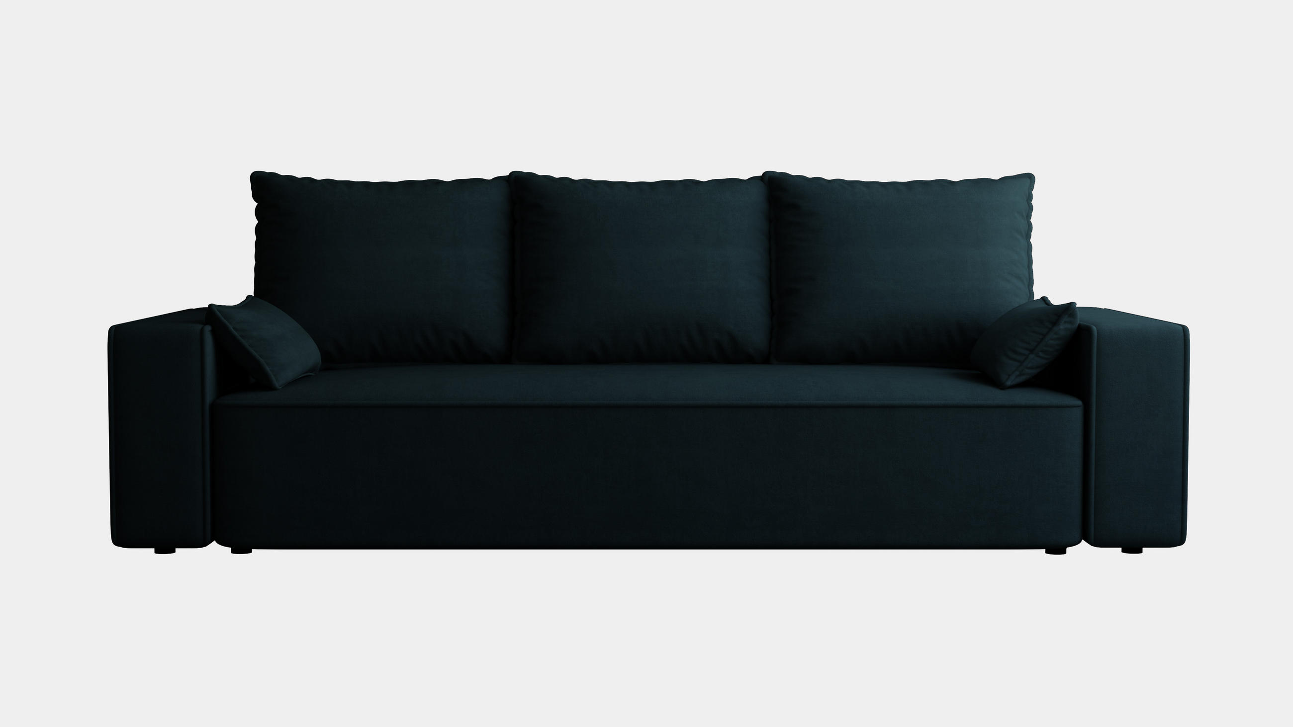 SOFA Veno mit Bettkasten und Schlaffunktion, Velourstoff - Anthrazit, Holzwerkstoff (242/85/95cm)