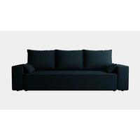 SOFA Veno mit Bettkasten und Schlaffunktion, Velourstoff - Anthrazit, Holzwerkstoff (242/85/95cm)