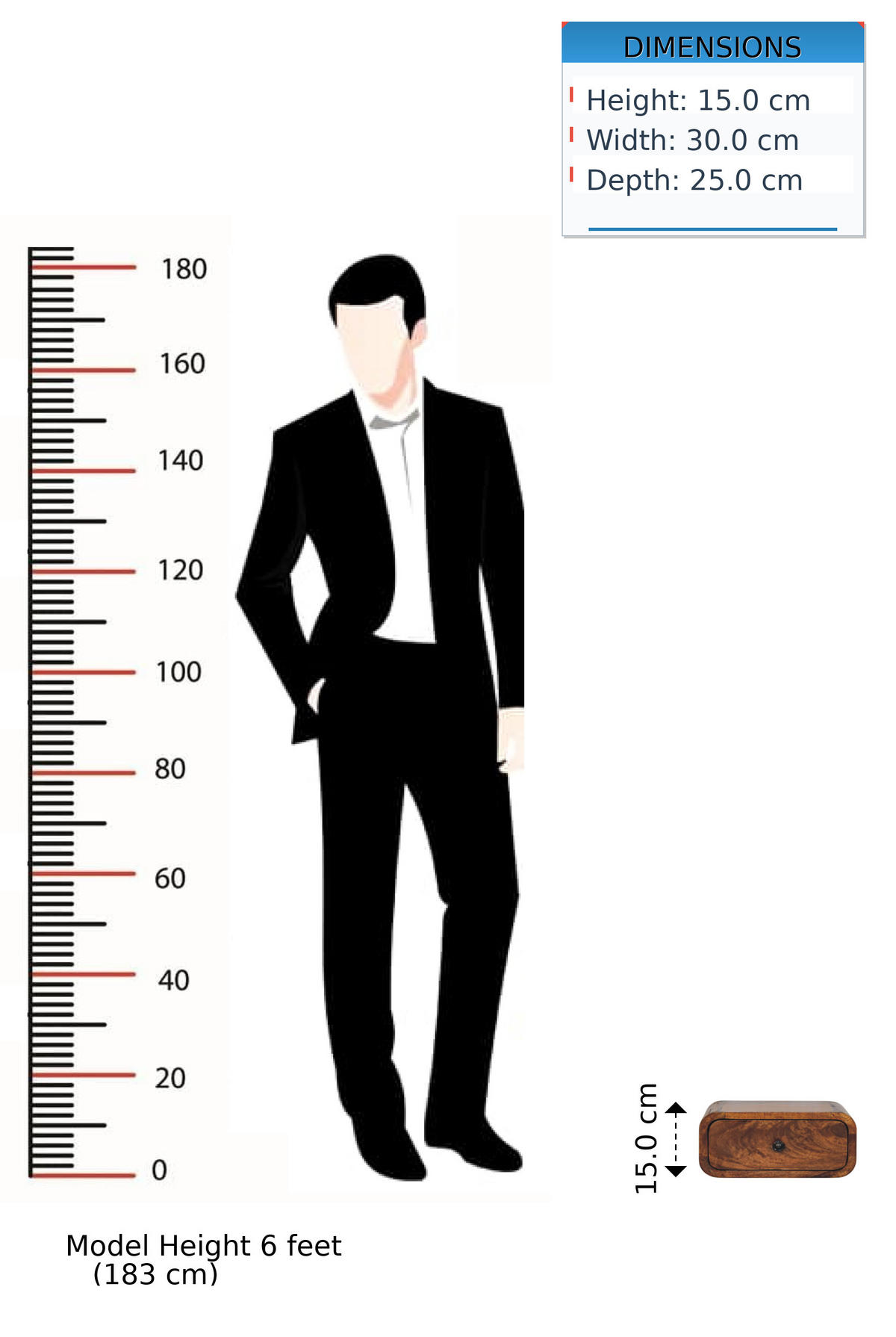 NACHTTISCH Avora Wandmontiert mit 1 Schublade, Braun - Messingfarben/Braun, Holz/Metall (30/15/25cm) - Artisan Furniture