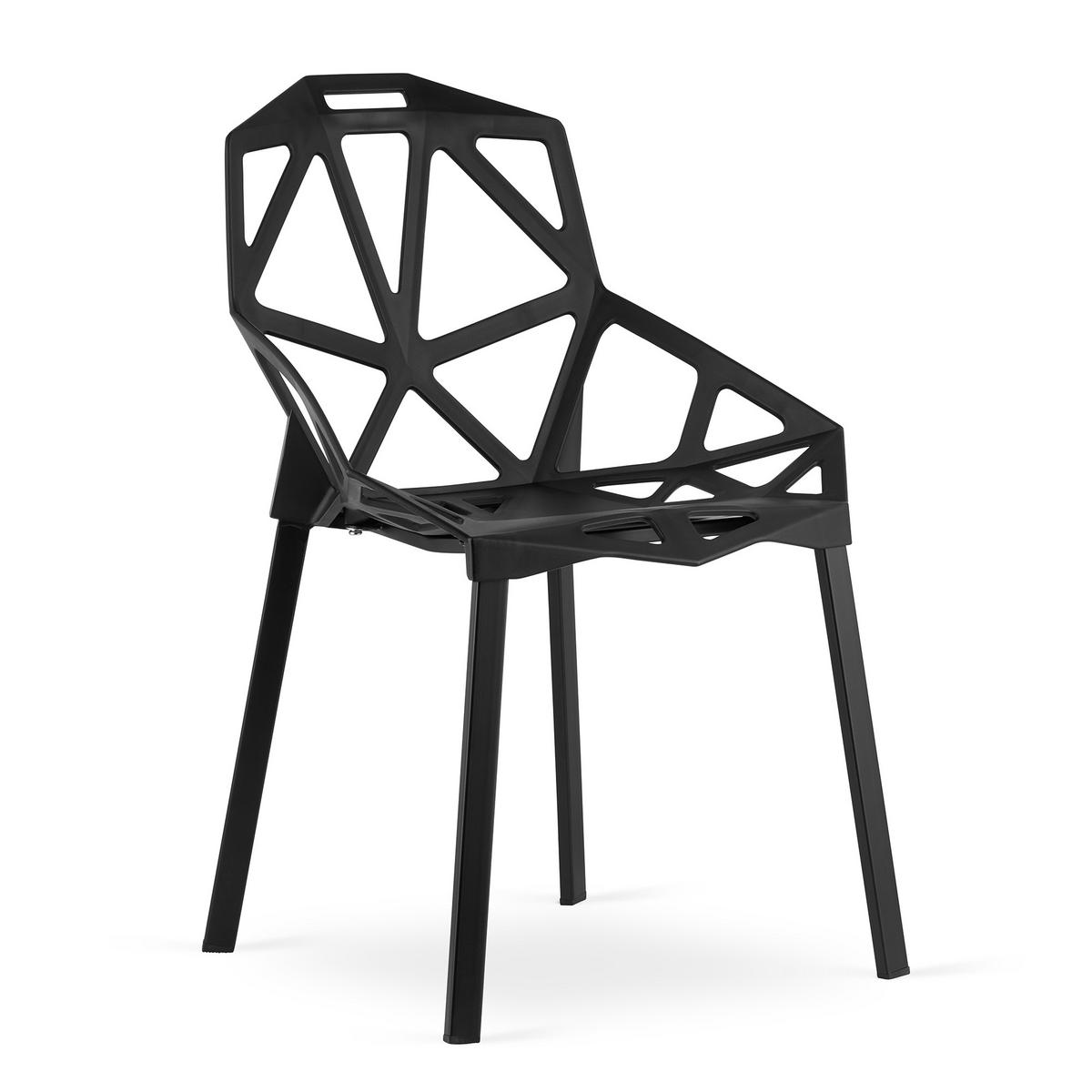 ESSZIMMERSTUHL Espen (4er-Set) - Schwarz, Kunststoff/Metall (54/80/50cm) - Home Collective