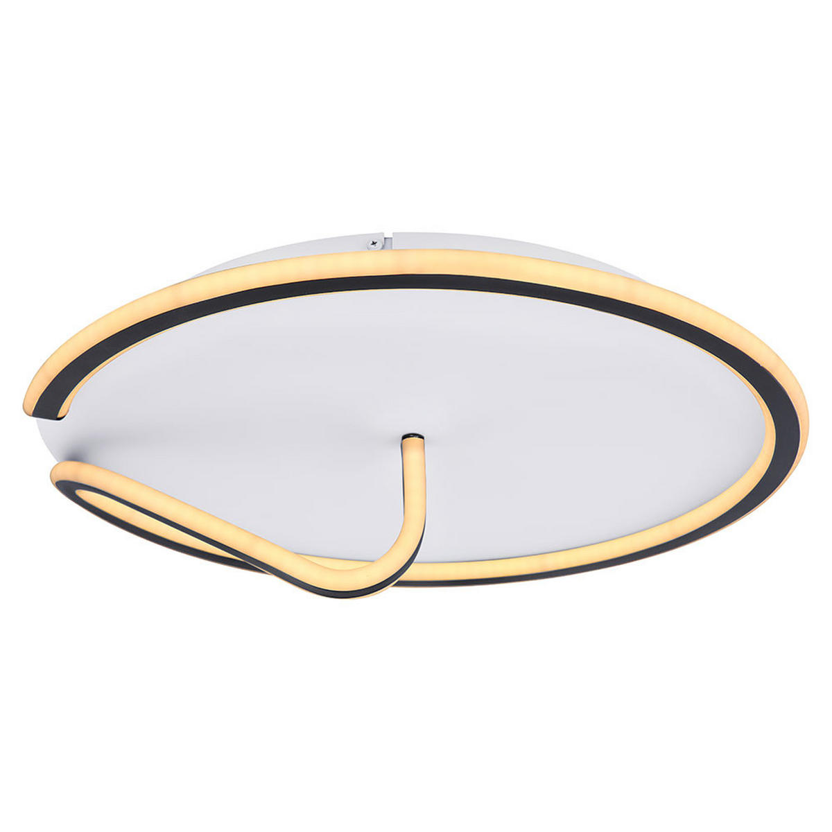 LED DECKENLEUCHTE Metall Schwarz Opal - Schwarz, Metall (51/51/15cm) - Globo Lighting