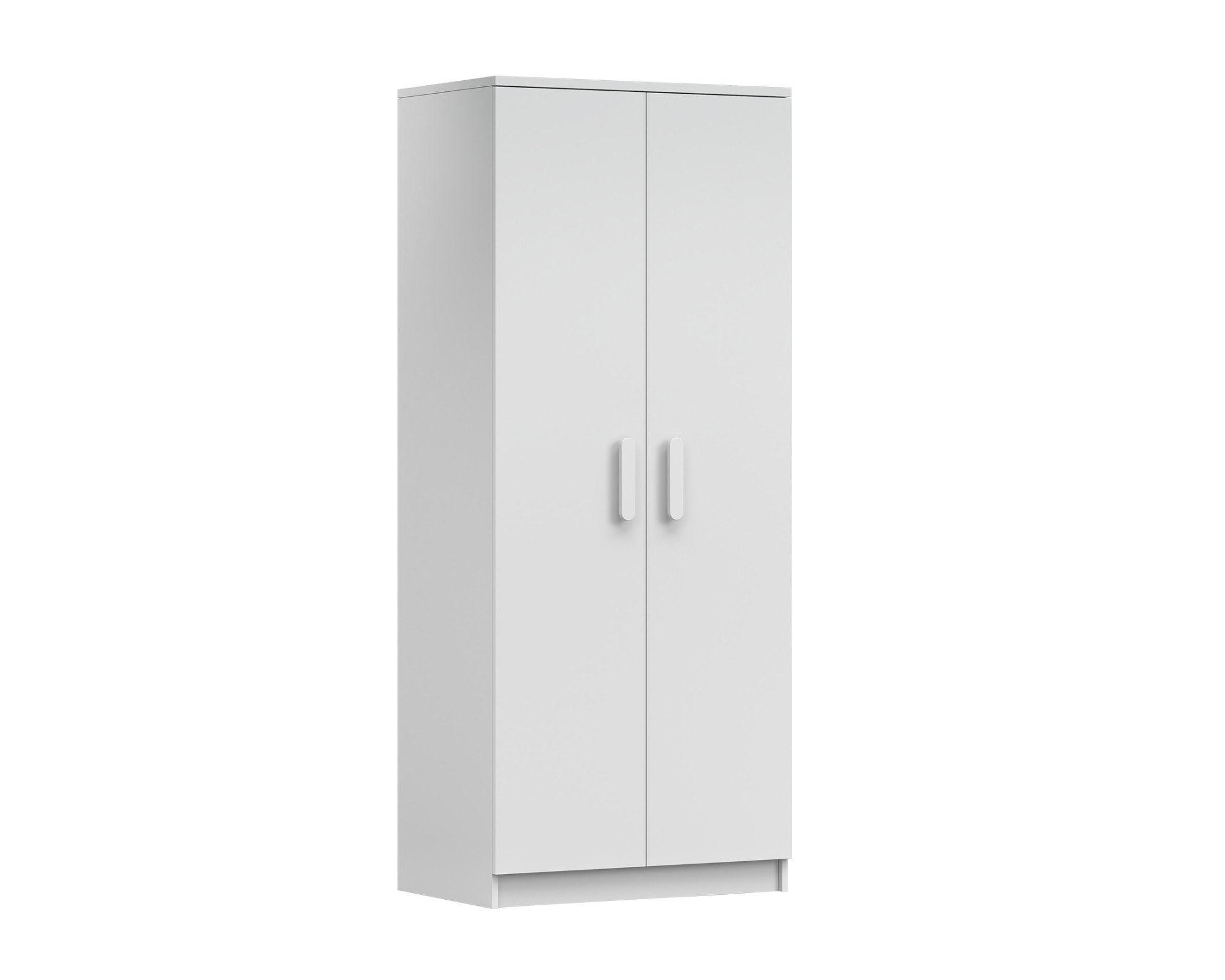 KINDERKLEIDERSCHRANK INGE 06 80/193/50 cm Weiß/Weiß - Weiß, Holzwerkstoff (80/192/50cm) - Deine Möbel 24
