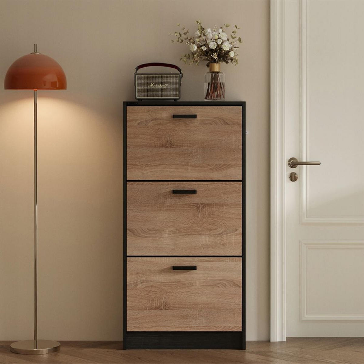 SCHUHSCHRANK, braun 28/50/115 cm - Ahornfarben/Braun, Holzwerkstoff (28/115/50cm)