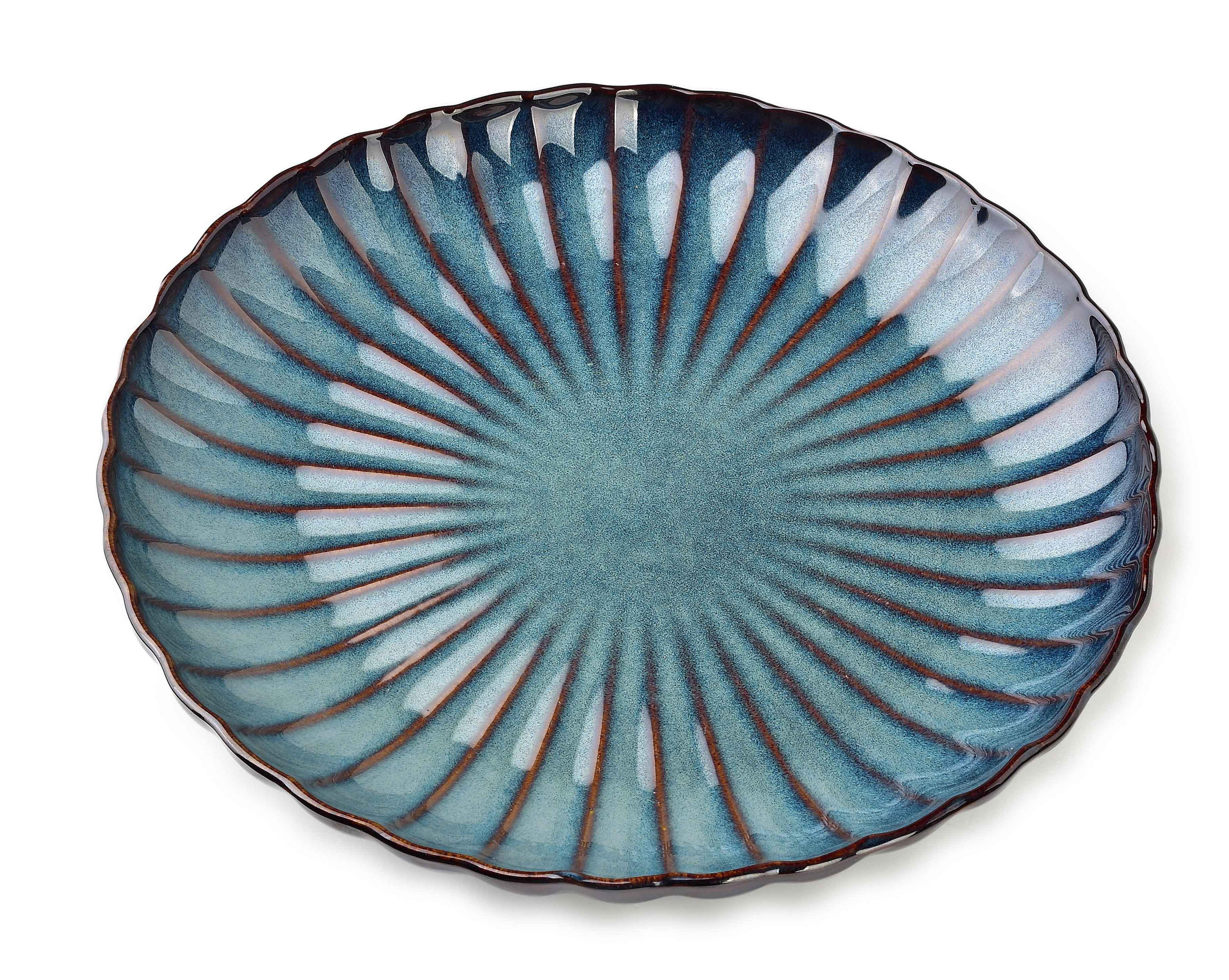 DINNERTELLER Evie Blau 27/27/4 cm Keramik - Blau, Keramik (27cm) - Mondex