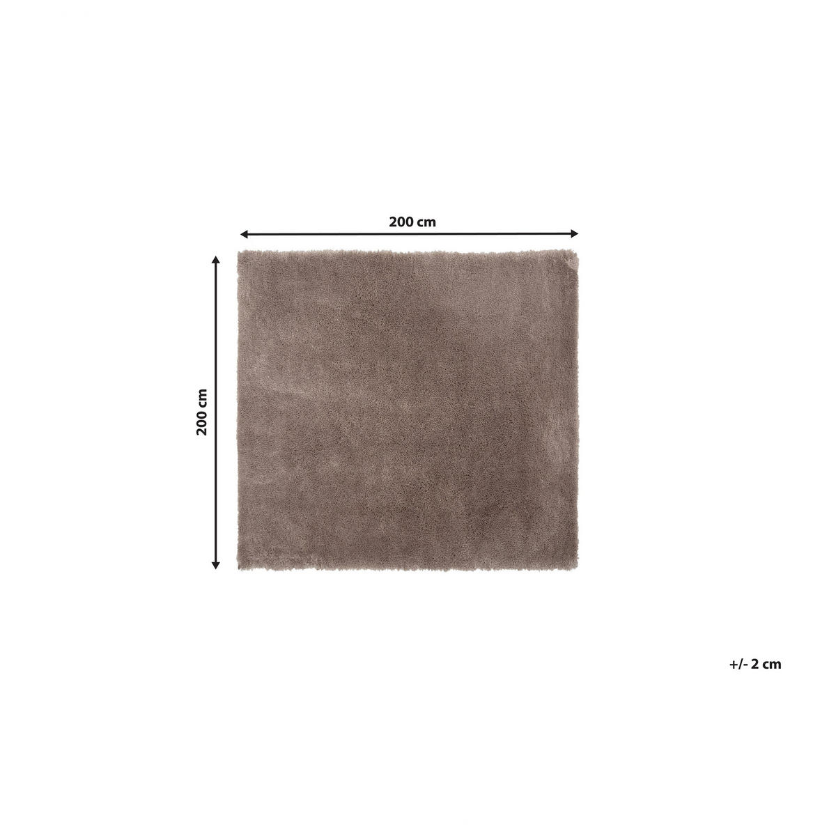 SHAGGY-TEPPICH Evren 200/200 cm - Braun, Kunststoff (200/200cm) - Beliani