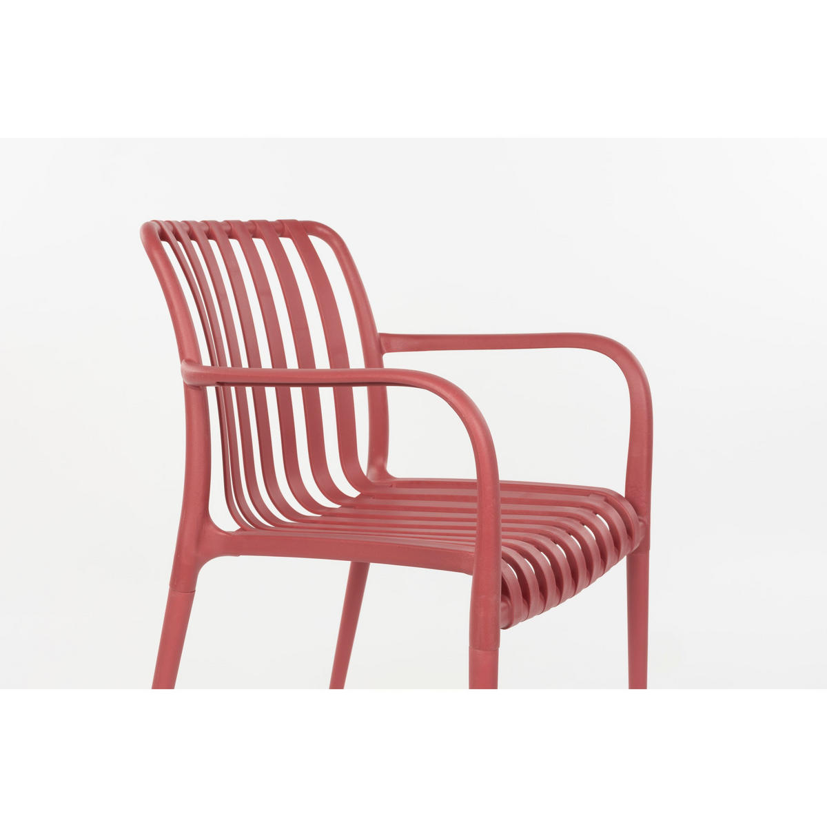 GARTENSTUHL Amae Rot - 4 er Set - Rot, Kunststoff (53/80.5/57cm) - Housecraft Living