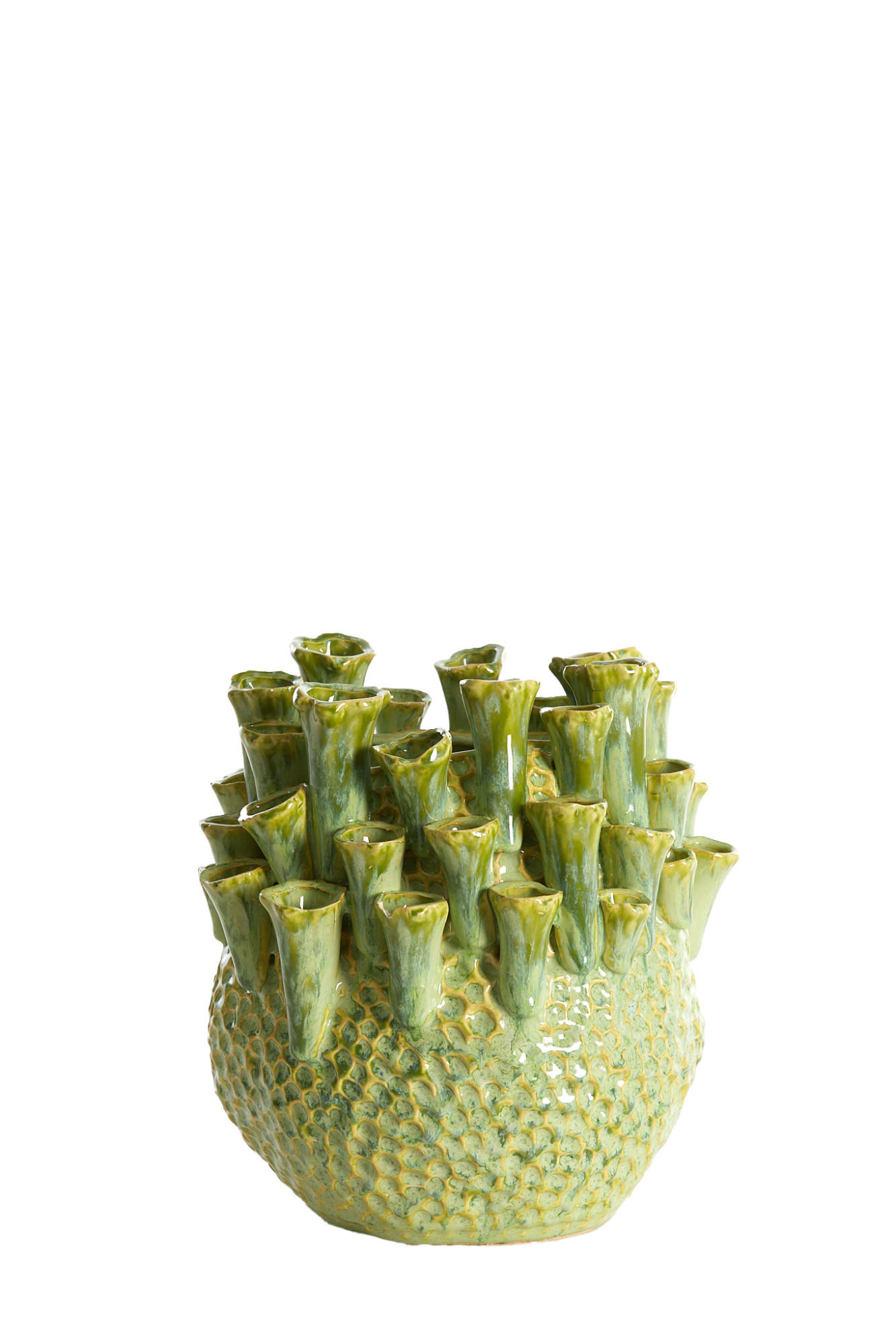 VASE Kyral Grün Ø27,5/27,5 cm - Grün, Keramik (27.5cm) - Light & Living