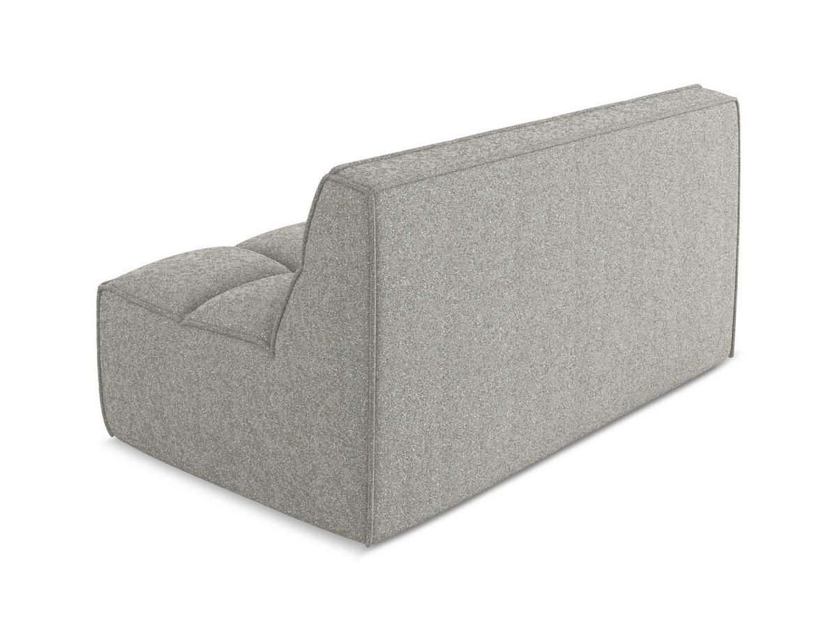 2-SITZER-SOFA Strukturstoff Stoff Grau - Hellgrau/Schwarz, Kunststoff/Textil (160/75/93cm) - Makamii