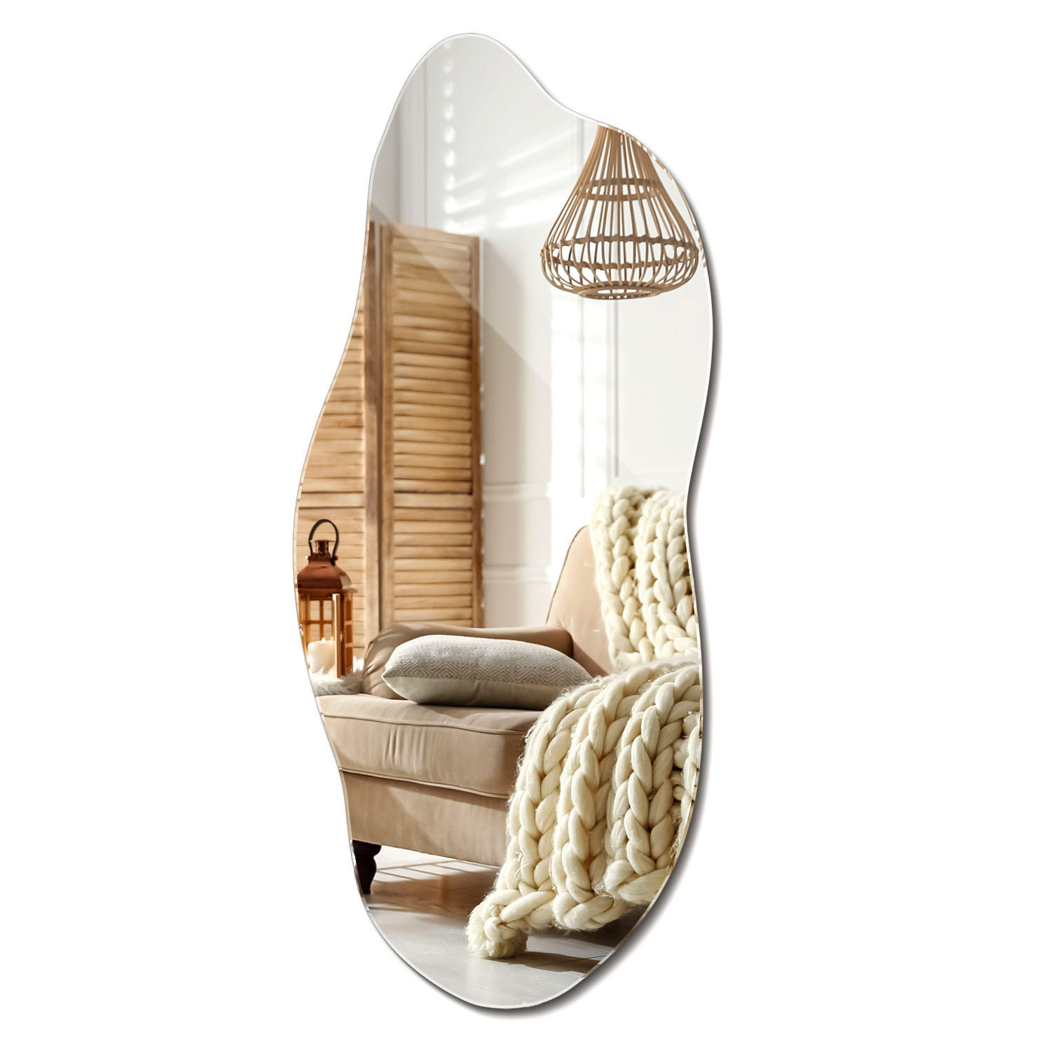 SPIEGEL 100 x 45 cm unregelmäßig - Transparent, Glas (45/100/0.4cm) - ArtPrintCave