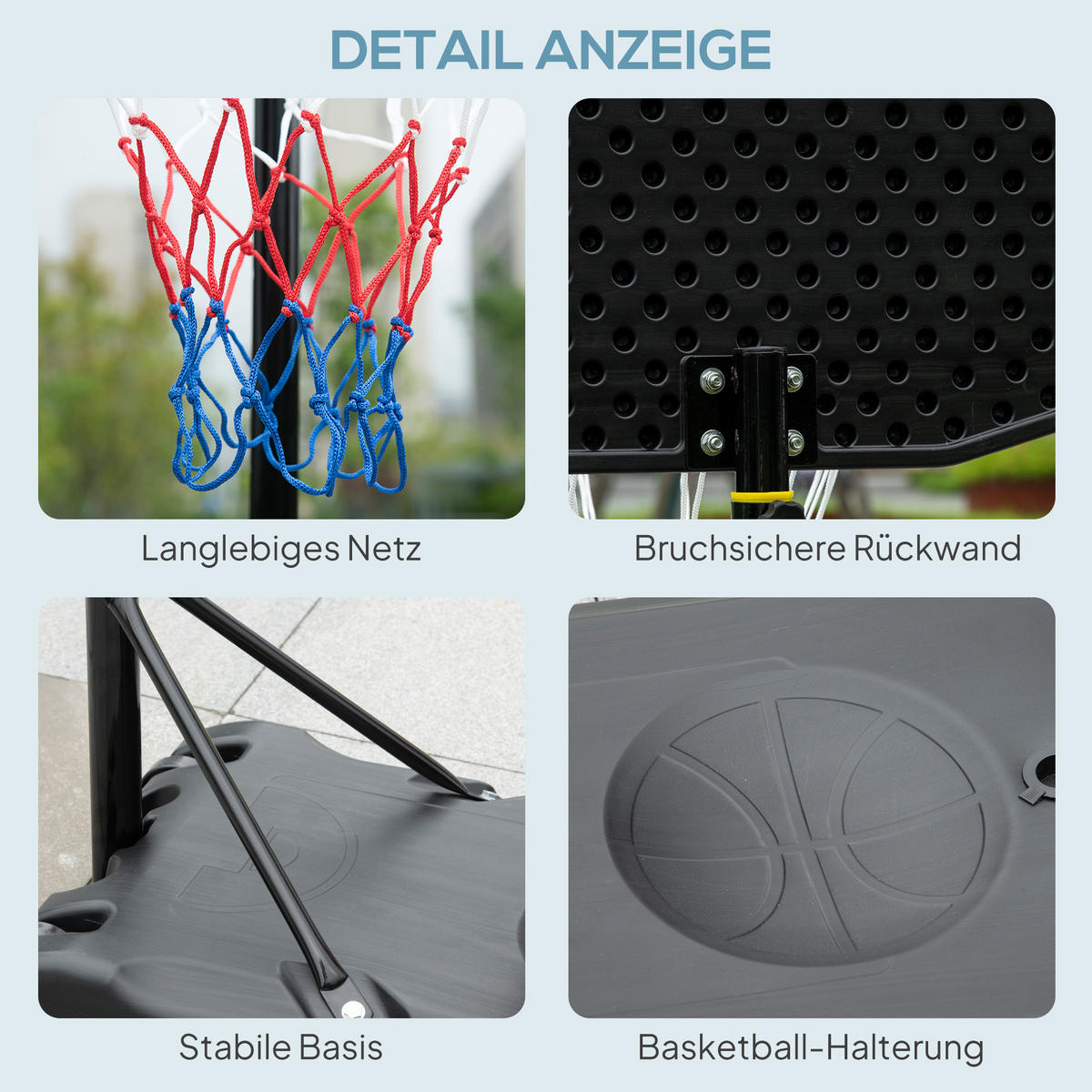 BASKETBALLKORB DE-10516 Schwarz - Schwarz, Metall (48/76cm) - ComfortXL