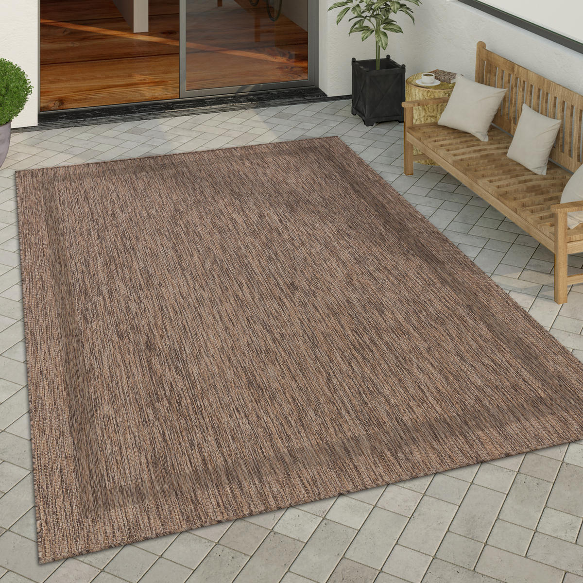 OUTDOORTEPPICH 120/160 cm Roma 272 - Braun, Textil (120/160cm) - Paco Home
