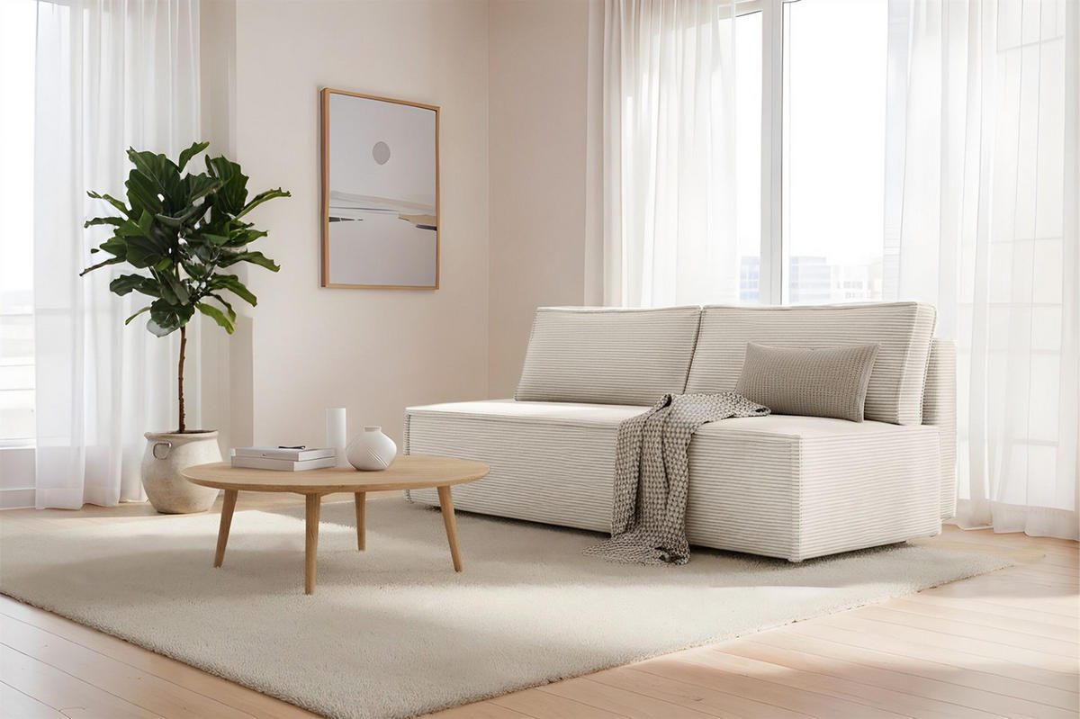 SCHLAFSOFA Amanda In Poso - Weiß, Holzwerkstoff/Textil (200/89/100cm) - Fun Möbel