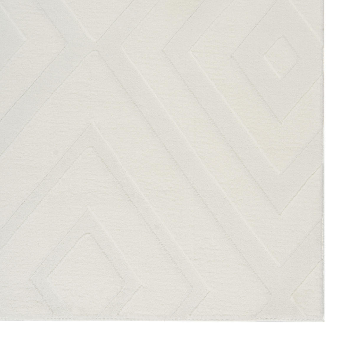 KOBEREC Krémově bílý 160/230 cm Borah - bílá/krémová, textil (160/230cm) - Beliani