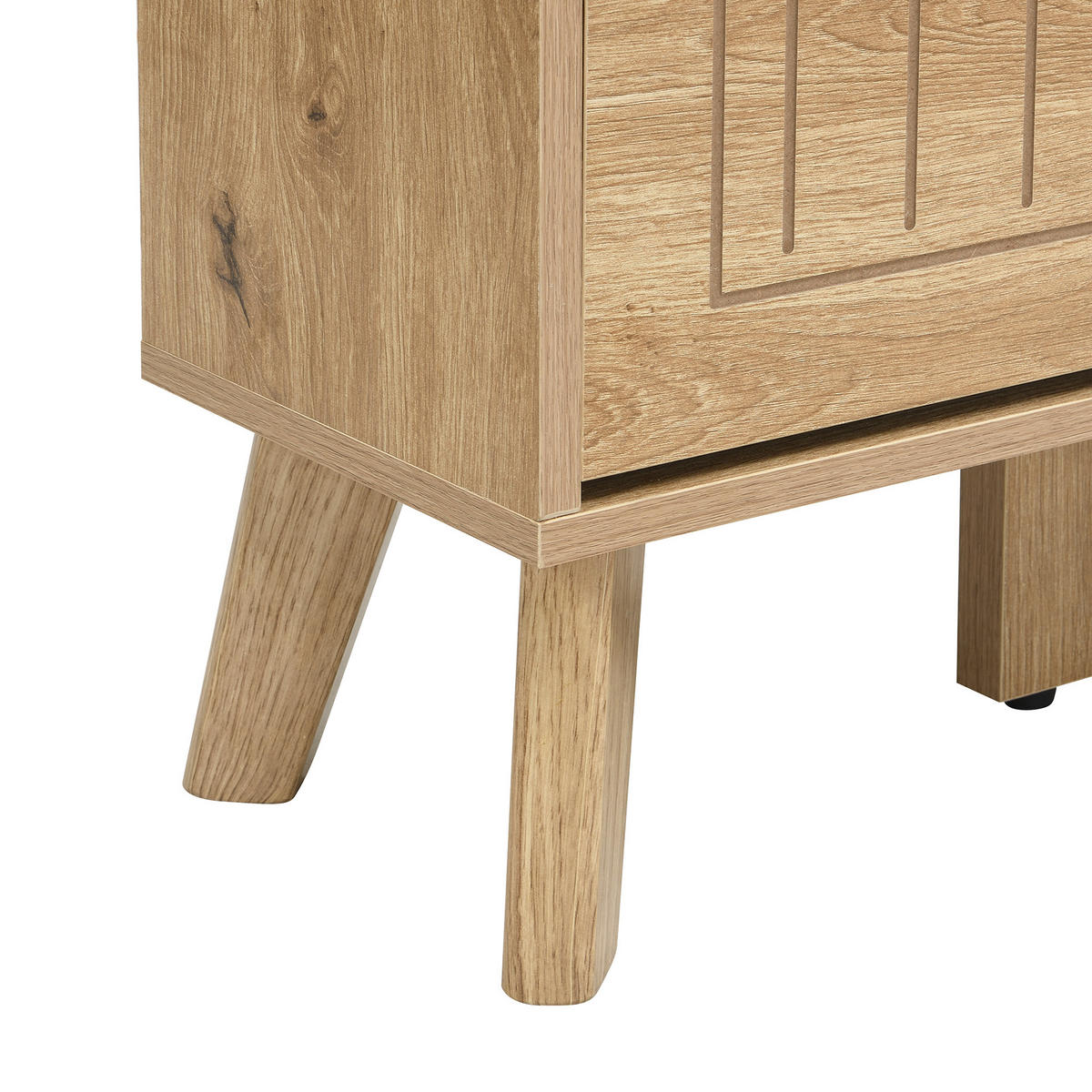 SCHUHSCHRANK Spiegel 110x24x137 cm 3 Klappen - Naturfarben, Holz (110/137.5/24cm) - LEBENLANG