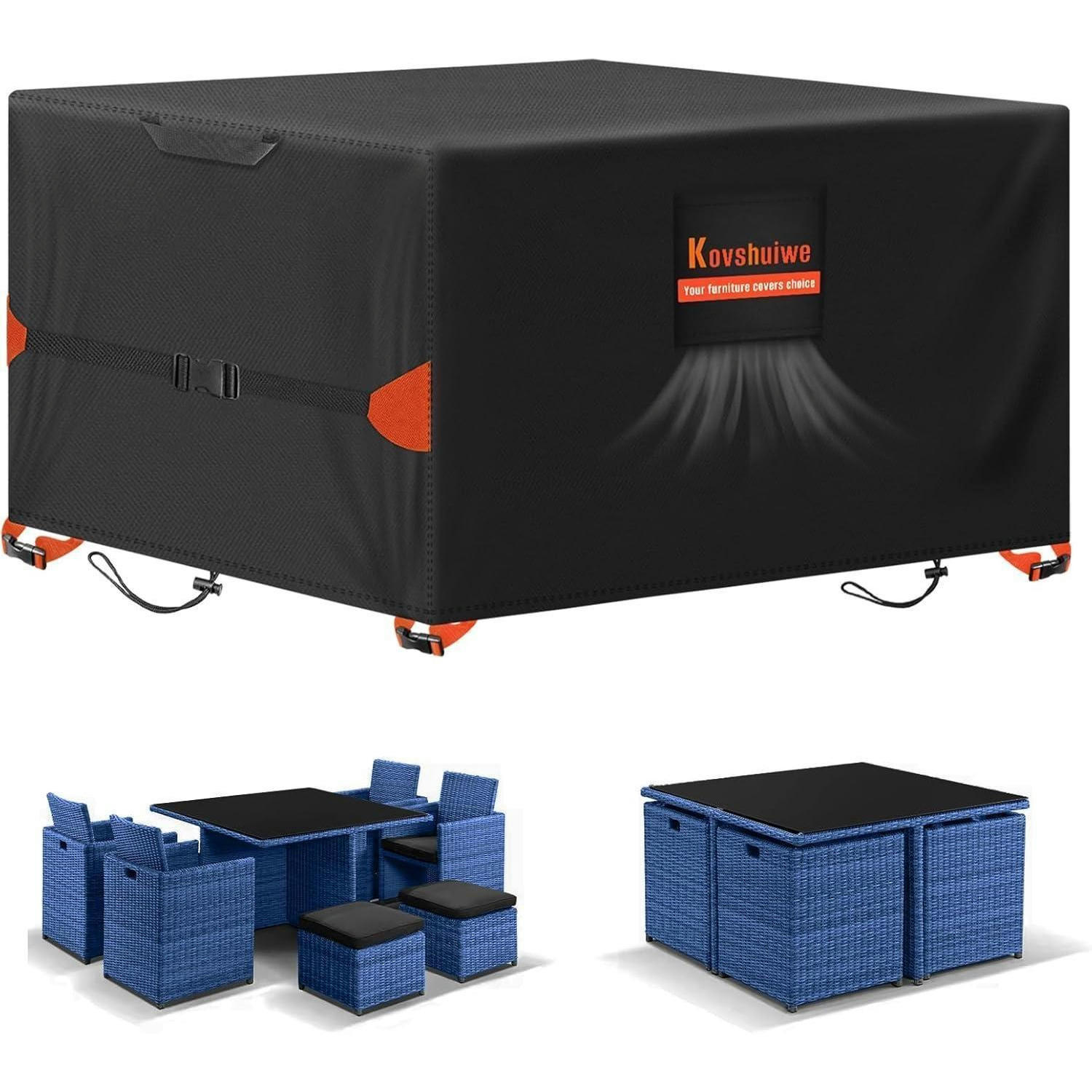 GARTENMÖBEL Abdeckung 180 x 90 x 74 cm Wasserdicht UV-Beständig - Schwarz, Textil (74/180/90cm)