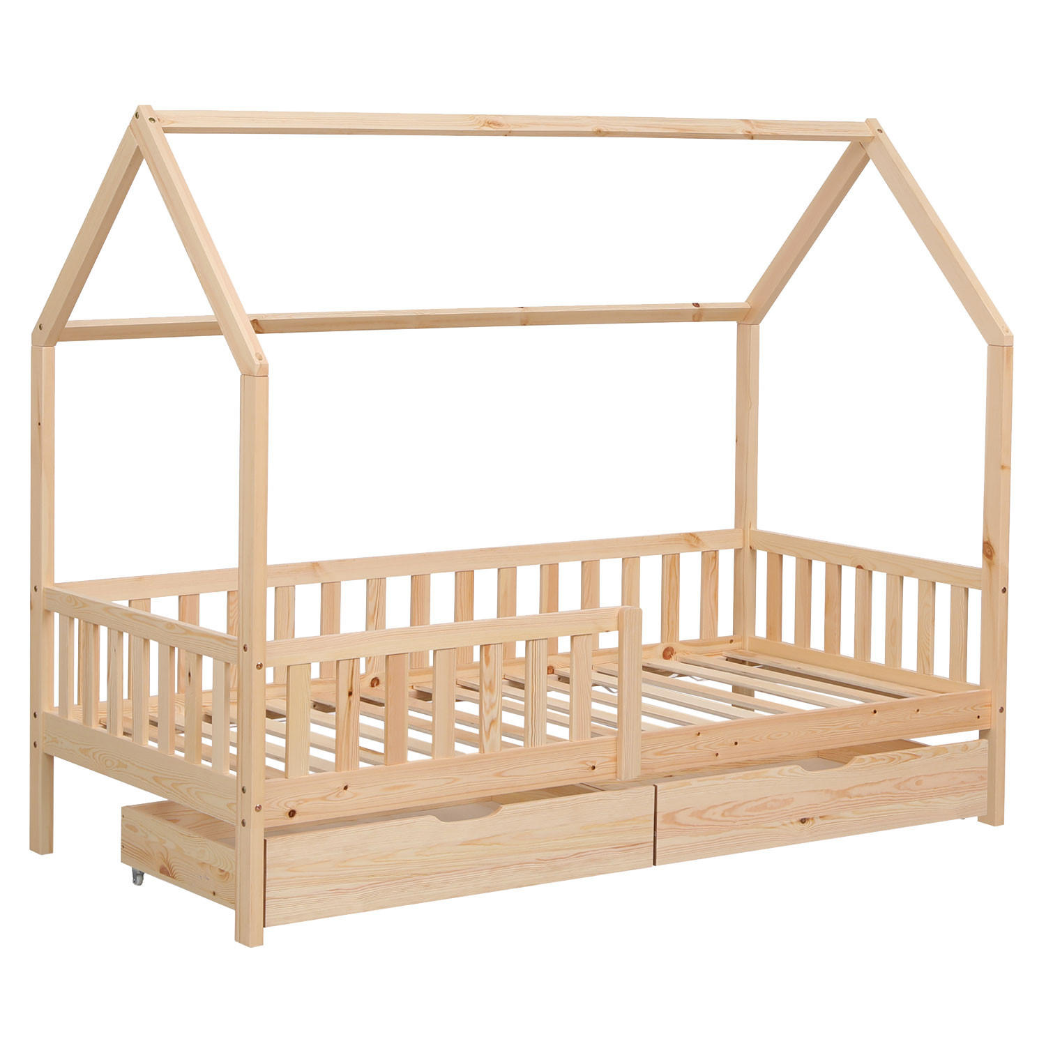 KINDERBETT Marceau 190/90 cm - Braun, Holz - Happy Garden