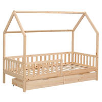 KINDERBETT Marceau 190/90 cm - Braun, Holz - Happy Garden