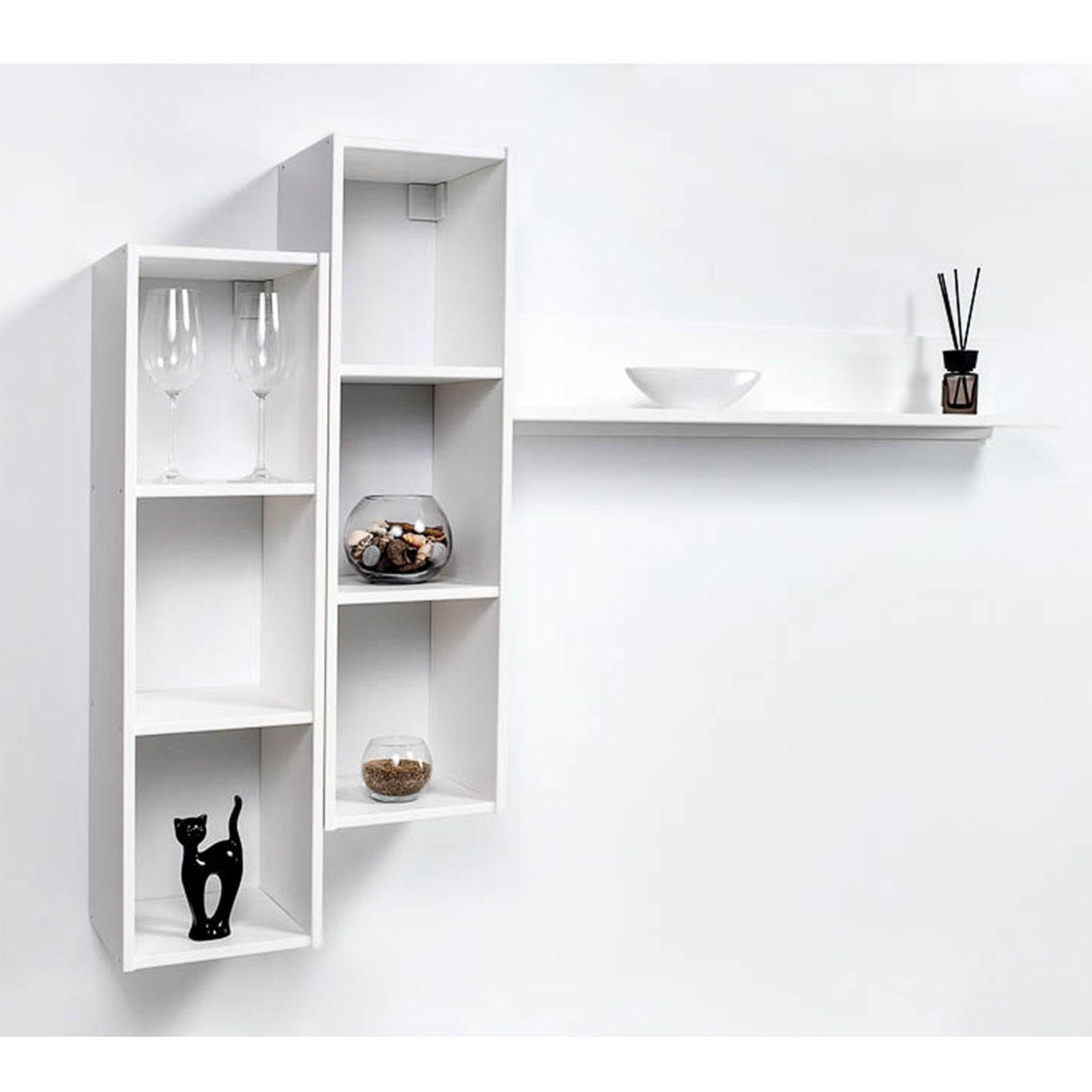 WANDREGAL Massivholz 17/100/17 cm - Weiß, Holz (100/17/17cm) - hagge home
