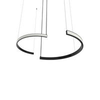 LED-HÄNGELEUCHTE - Schwarz Hochglanz, Metall (3.1/62/120cm) - Lumicom