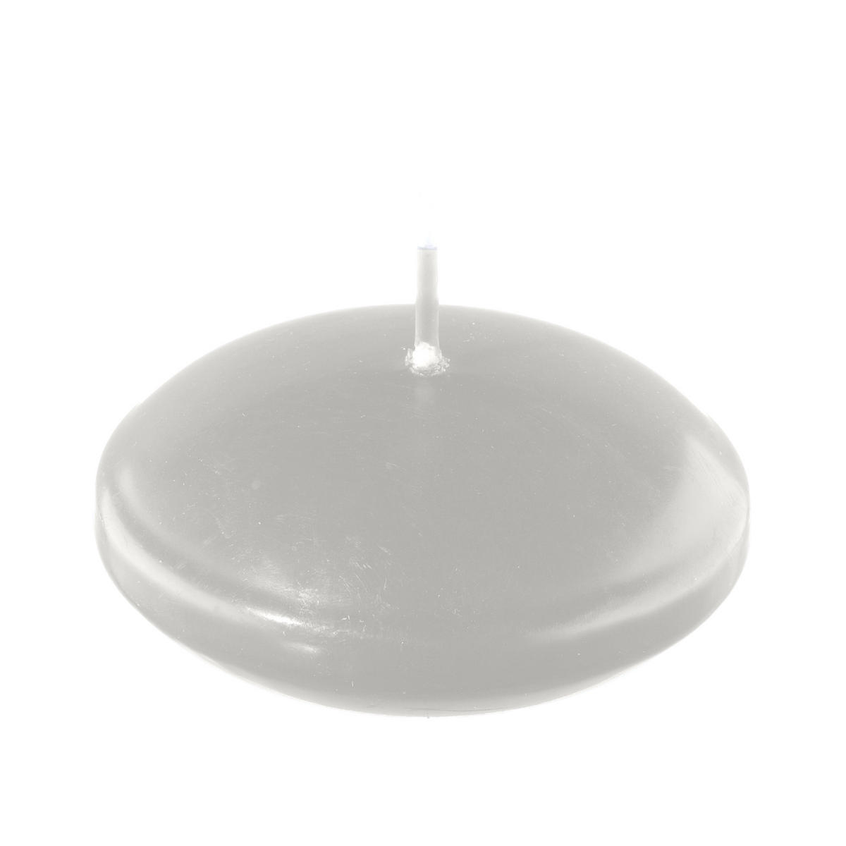 SCHWIMMKERZEN Silber 32 x Ø 80 mm, 8 Stück - Silberfarben, Paraffin (8/3.2/3.2cm) - Kopschitz Kerzen