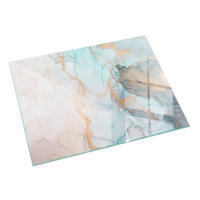 GLASPLATTE für Kamin 60x40 cm Türkis - Türkis, Glas (60/40/0.4cm) - ArtPrintCave