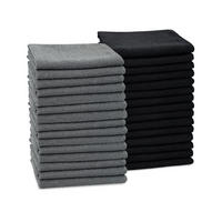 REINIGUNGSTÜCHER, 30er-Set, 40 x 40 cm, 80% Polyester, 20% Polyamid, Schwarz - Anthrazit, Textil (40/40cm) - Zollner