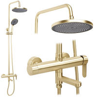 DUSCHSET Rea Arcos Brush Gold - Goldfarben, Metall (15/134/15cm) - REA