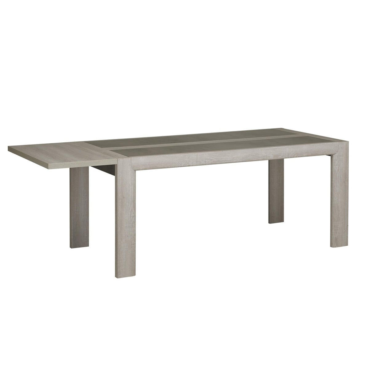 RECHTECKIGER Esstisch für 10 Personen mit Verlängerung - Französische Herstellung - 90/180/77 cm - Eichefarben, Holzwerkstoff (90/180/77cm) - Calicosy