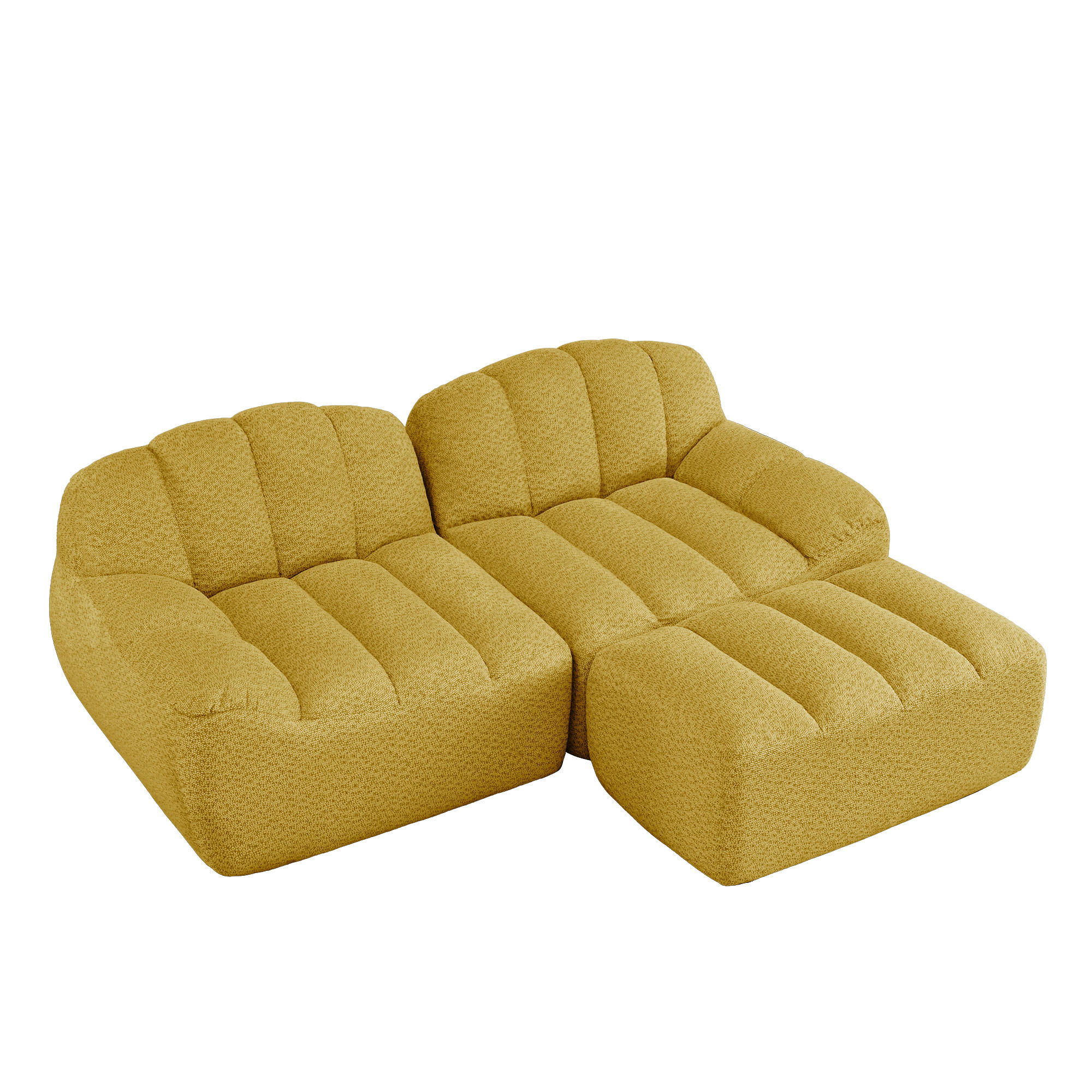 Urban Meuble ROHOVÁ POHOVKA z granulovaného fleecu, bezrámový lounge design bez montáže