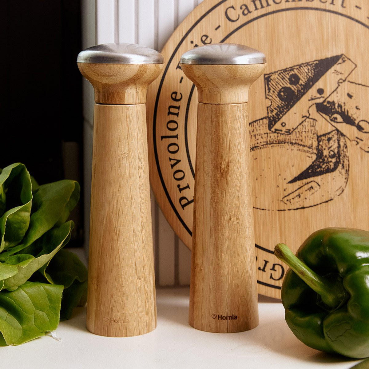 GEWÜRZMÜHLE Anthe 7/23 cm 2er-Set - Naturfarben, Holz (7/23/7cm) - Homla