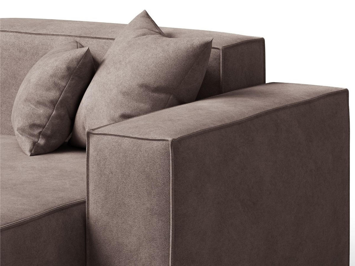 ECKSOFA Arizona Braun Rechts - Braun, Holz/Textil (265/180cm) - Graingold