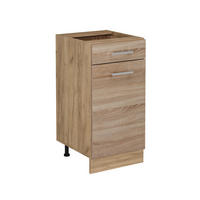 KÜCHENUNTERSCHRANK R-Line Sonoma 40 cm ohne Arbeitsplatte - Honigeiche/Eiche Wotan, Holzwerkstoff (40/81.6/46cm) - Vicco