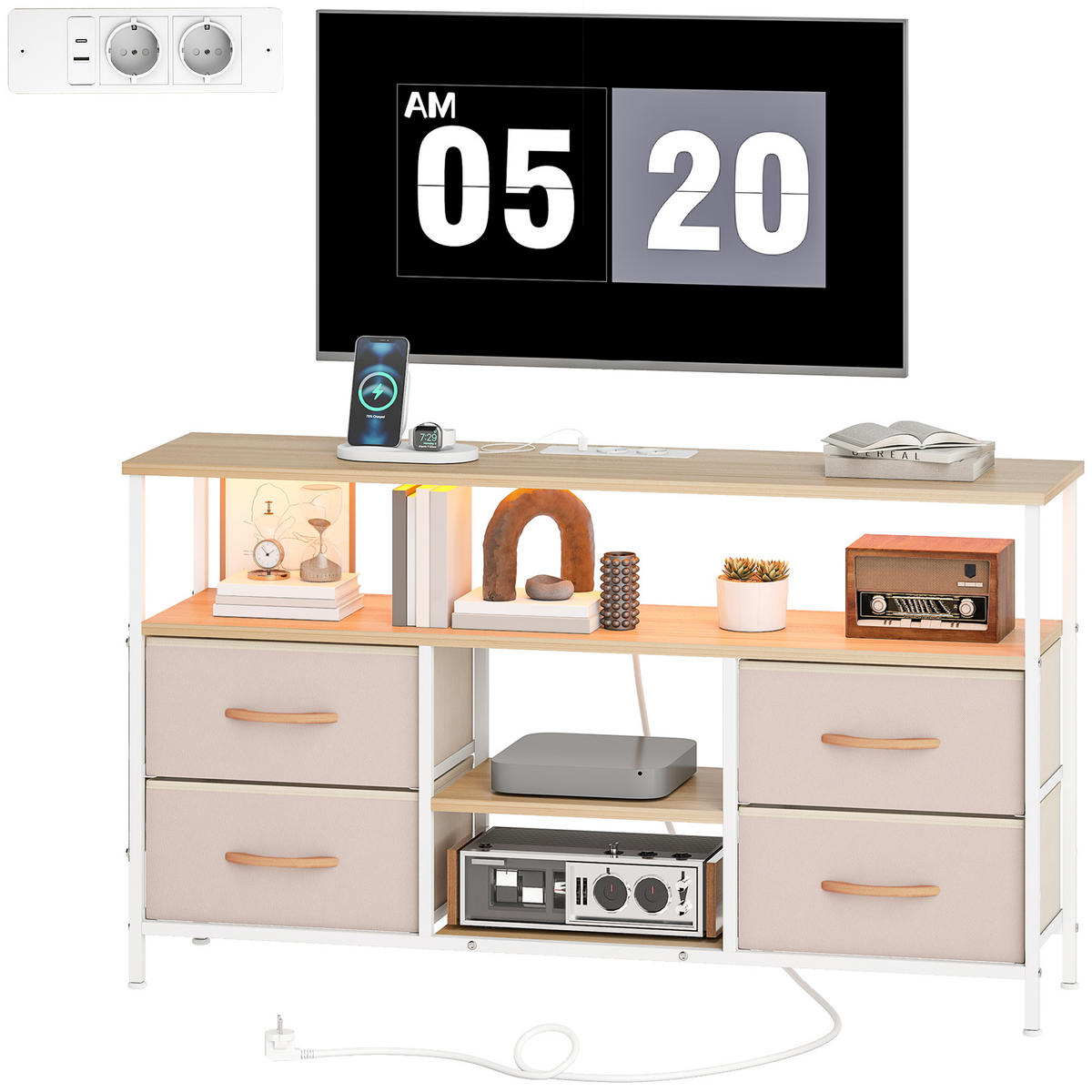 TV-MÖBEL Multicolor 1 Stück - Multicolor, Holzwerkstoff (120/67.5/30cm) - GiPP